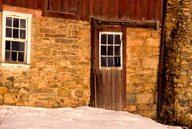 New Jersey: Califon, detail of barn built in 1844, February