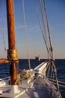 Maryland: detail of wooden oystering boat, November