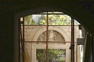 Hvar, scaffolding and garden doorway