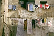 Portugal: Lisbon, Alfama, laundry on clotheslines