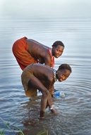 Tribal women, Lower Omo River Basin during low water stage