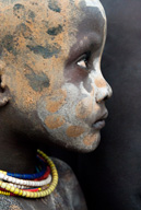 Young Karo ready for dance ceremony