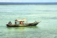 Fishing boat in Stone Town harbor