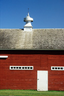 Minnesota: Mountain Lake, Heritage Village, red barn.